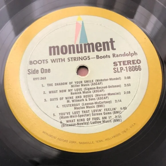 Boots Randolph Boots With Strings Vinyl Lp '66 - Picture 2 of 9
